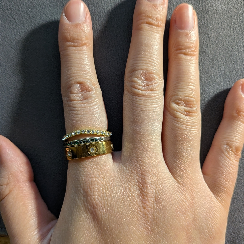 Gold Tone Eternity Band Stacking Set